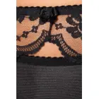 Gush Christine – 3-osaline pitsilingerie komplekt – 1/4 tassiga rinnahoidja, tanga ja sukahoidja – must – M — Foto 5
