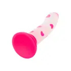 Glow Stick Heart dildo – tumsā spīdošs — Foto 2