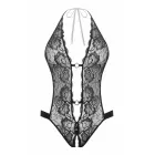 Christine Basic Instinct Open Crotch Body Black - Floral Lace Design — Nuotrauka 8