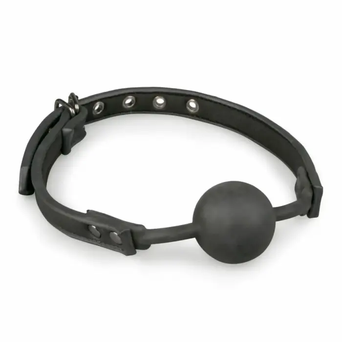 EasyToys Silicone Ball Gag Adjustable Strap – Black