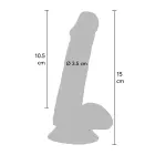 Happy Dicks Realistic Dildo with Suction Cup – 15 cm (6″) – Pink — Photo 2