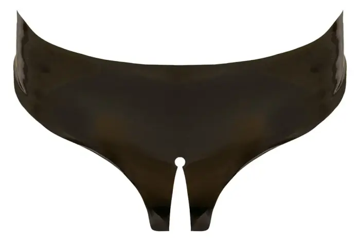 Lateksist slip aluspüksid – mustad – S/M Photo