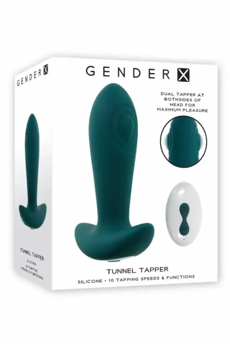 Индимное устройство с дистанционным управлением Gender X Tunnel Tapper – 9.5 cm – Черный