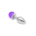 Anālais spraudnis ar violetu dārgakmeni – 8.8 cm (3.5″) — Foto 7