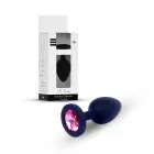 Plug-Jewellery Черная анальная пробка с розовым бриллиантом – 8 cm (3.1″) — Фото 10