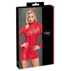 Красное платье с эффектом змеиной кожи Cottelli PARTY с длинными рукавами – L — Фото 1