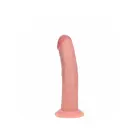 Vive REA216 – lenktas realistinis silikoninis dildo su prisisiurbimo puodeliu – kūno spalvos – 18,5 cm — Nuotrauka 3