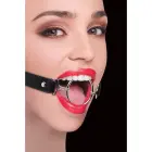 Ouch! XL Ring Gag Adjustable Leather Strap – Black — Photo 3