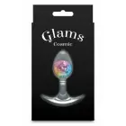 Cosmic Glams Small – liquid silicone anal plug with sparkling glass marble – rainbow — Photo 4