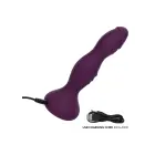Deep Stud teksturēts vibrējošs anālais zondētājs – Violets — Foto 5