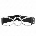 KINK Spider Mouth Gag S – silikonas ir dirbtinė oda – juodas/raudonas — Nuotrauka 1