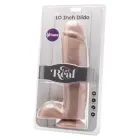Реалистичный вибратор с яичками – 25.4 cm (10″) – телесный — Фото 2