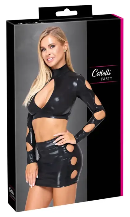 Cottelli divdaļīgs komplekts – melns – M