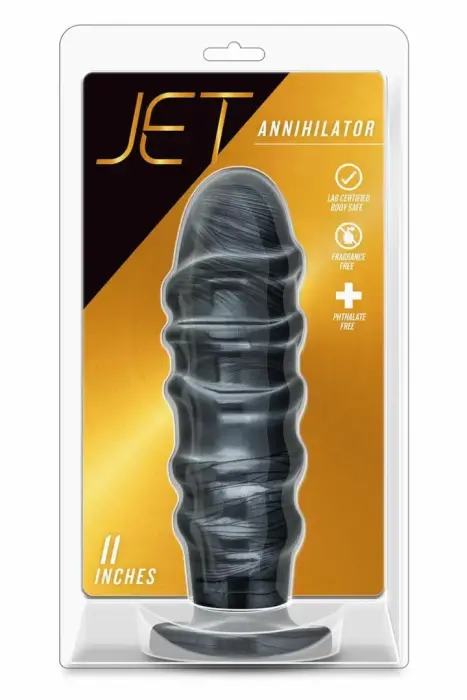 Jet Annihilator – large anal plug – carbon metallic black – 27.9 cm