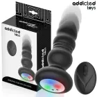 Addicted Toys вращающийся вибрирующий анальный плаг с LED пультом управления – 11.9 cm – черный — Фото 1