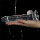 LoveToy Flawless Clear Dildo – reālistisks dildo – TPE – caurspīdīgs – 19,0 cm — Foto 7