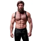 Fetish Submissive Attitude Men's Eco-Leather Adjustable Chest Harness – Black – One Size — Photo 1