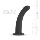 Bended strap-on dildo – 13.5 cm (5.3″) – melns — Foto 4
