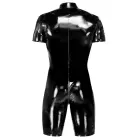 Black Level Men's Shiny Vinyl Playsuit – Black – M — Photo 8