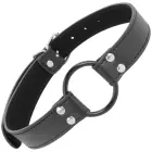 Darkness Adjustable Leather Ring Gag 3.6 cm – Black — Photo 2