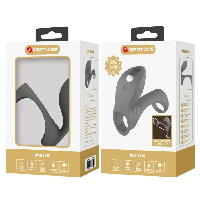 PRETTY LOVE – Master vibrējošs dzimumlocekļa gredzens Foto 9