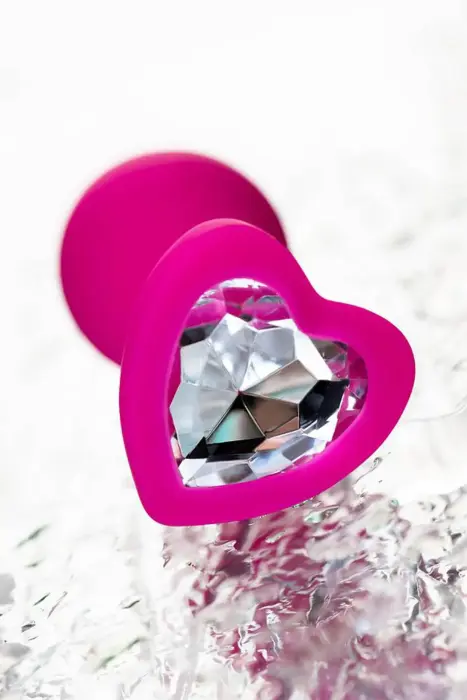 ToDo Anal Plug Diamond Heart – 7 cm – Rozā Foto 8