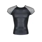 RFP regnes fetish planet Men's Wetlook T-Shirt with Mesh Sleeves – Black – XL — Photo 3