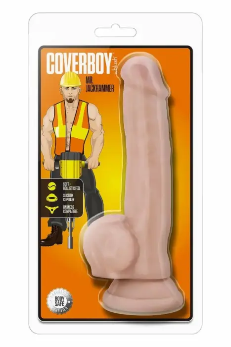 COVERBOY Mr. Jackhammer – анатомический фаллоимитатор из ПВХ на присоске – телесный – 21,6 см