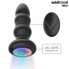 Addicted Toys вращающийся вибрирующий анальный плаг с LED пультом управления – 11.9 cm – черный — Фото 6