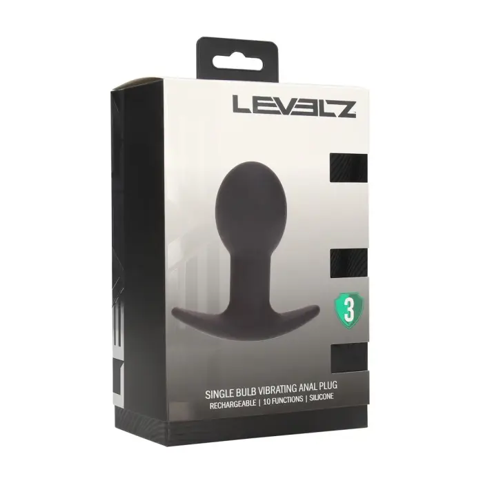 LEVELZ Single Bulb Vibrating Anal Plug – Black