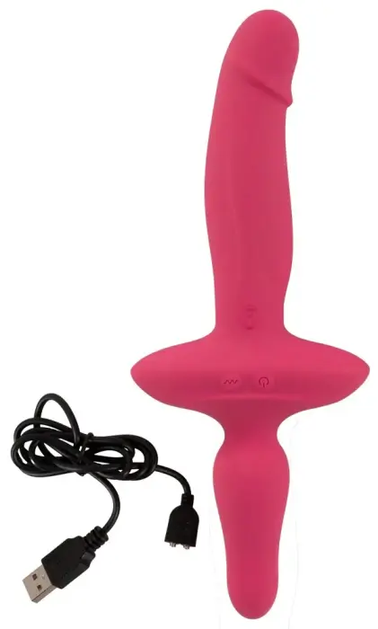 Couples Choice 2in1 Vibrators + anālās tampona – melns Foto 9