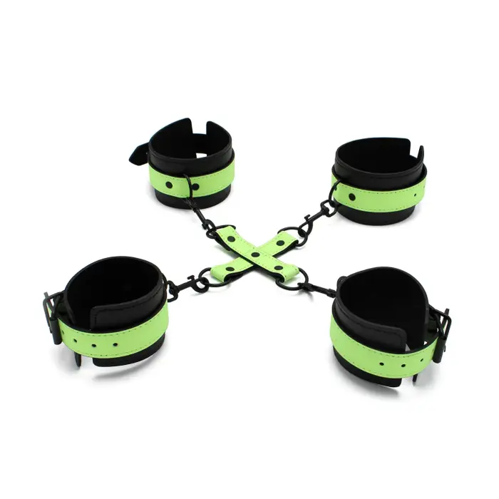Helendav käeraudade ja jalgade köidikute hog-tie komplekt (3 tk)