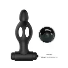 MR PLAY - Must silikoonist vibreeriv anaaltapp – 10 cm — Foto 5