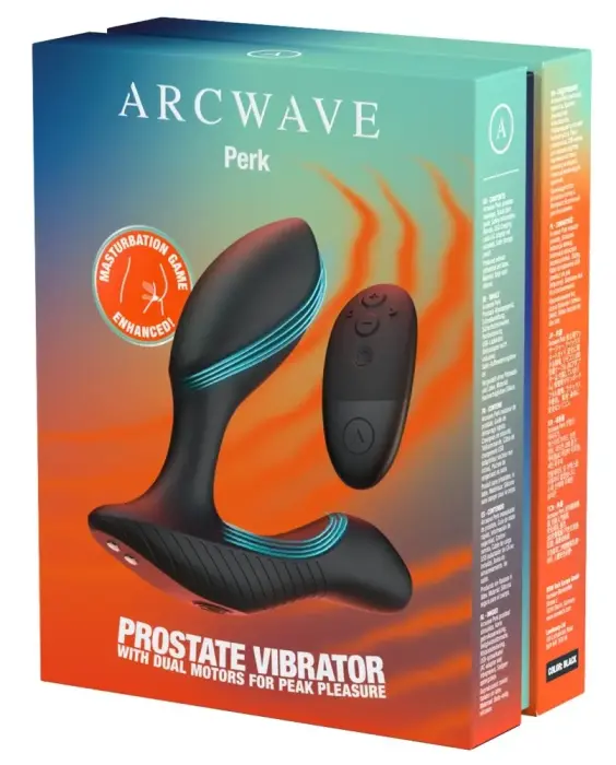 Arcwave Perk Dual Motor anālais sistēmas masieris ar tālvadības pulti – 10.8 cm – Melns
