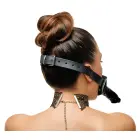 ZADO Leather Gag with Removable Dildo – Black — Photo 5