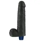 REAL SOFTEE Uzlādējams vibrējošs dildo – 23 cm (9″) – Melns Foto 5