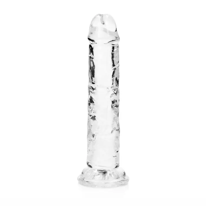 Taisns reālistisks dildo ar piesūcekni – 14.5 cm (5.7″) – Caurspīdīgs Foto 3