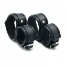 Leather Ankle and Hand Restraints – Black — Photo 1