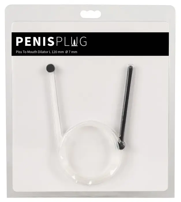 PenisPlug tuščiaviduris šlaplės plėtiklis su žarna – 88 cm – skaidrus