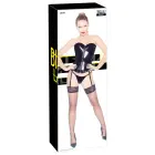 Black Level blizgus vinilo korsetas su stringais – juodas – XL — Nuotrauka 1