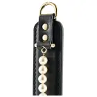 Guilty Pleasure Prestige Pearl Paddle – vegāna ādas padle ar pērļu akcentiem – melna — Foto 3