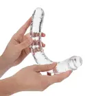 Reālistisks divpusējs dildo – 34 cm (13.4″) – Caurspīdīgs — Foto 4