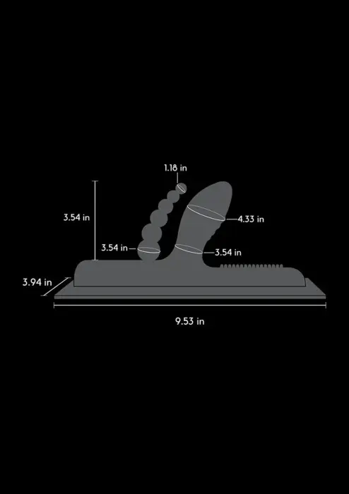 Cowgirl Buckwild silikoninis dildo – juodas Photo