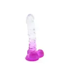 Kiotos Cox spalvotas dildo – 22.5 cm (9″) – skaidrus/violetinis — Nuotrauka 2
