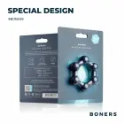 Boners Hexagon Silicone Ring with Integrated Steel Elements – Black — Photo 2