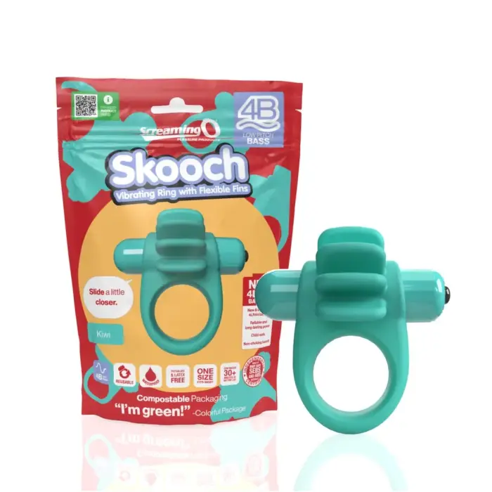 The Screaming O 4B Skooch Vibrating Cock Ring – Green