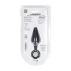 Silikoninis analinis kištukas su kilpa – M – Juodas Photo