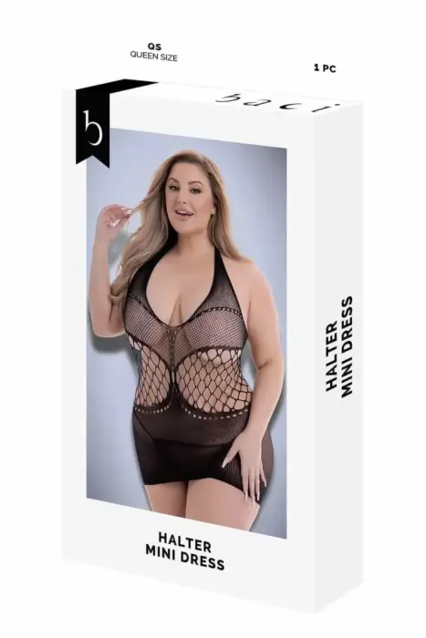 BACI Halter Mini Dress – Black – QS