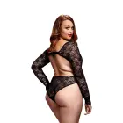Baci nėrinių bodis – juodas – Queen Size — Nuotrauka 3