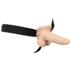 Vibreeriv õõnes strap-on dildo – 17.5 cm (6.9″) – Must — Foto 9